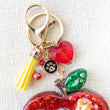 Load image into Gallery viewer, Corgi Apple Liquid Shaker Charm Keychain