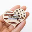 Load image into Gallery viewer, Pawtriotic Frappy Red Corgi Heart-shaped USA Flag Brooch