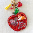 Load image into Gallery viewer, Corgi Apple Liquid Shaker Charm Keychain