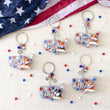 Load image into Gallery viewer, Pawtriotic Sable Corgi USA Charm Keychain