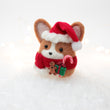 Load image into Gallery viewer, Red Santa Corgi with Gingerbread Man and Candy Cane Snow Globe