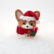 Load image into Gallery viewer, Red Santa Corgi with Gingerbread Man and Candy Cane Snow Globe
