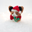 Load image into Gallery viewer, Santa Corgi with Mouse Ears and Joy Ornament Snow Globe