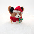 Load image into Gallery viewer, Santa Corgi with Mouse Ears and Joy Ornament Snow Globe