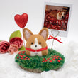 Load image into Gallery viewer, Valentine Corgi with Heart Balloon Photo Stand