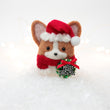 Load image into Gallery viewer, Santa Corgi with Wreath Snow Globe