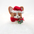 Load image into Gallery viewer, Santa Corgi with Wreath Snow Globe