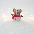 Load image into Gallery viewer, Snowman Corgi with Red Scarf and Swarovski Button Snow Globe