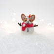 Load image into Gallery viewer, Snowman Corgi with Red Scarf and Swarovski Button Snow Globe