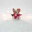 Load image into Gallery viewer, Snowman Corgi with Red Scarf and Swarovski Button Snow Globe