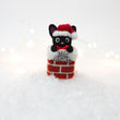 Load image into Gallery viewer, Santa Jiji On Snow Cap Chimney Snow Globe