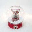 Load image into Gallery viewer, Santa Corgi On Snow Cap Chimney Snow Globe