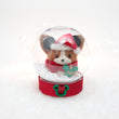 Load image into Gallery viewer, Santa Corgi with Mouse Ears and Joy Ornament Snow Globe
