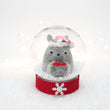Load image into Gallery viewer, Holiday Totoro with Soot Sprite and Wreath Snow Globe
