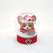 Load image into Gallery viewer, Santa Corgi with Wreath Snow Globe