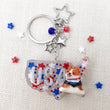 Load image into Gallery viewer, Pawtriotic Sable Corgi USA Charm Keychain