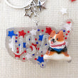 Load image into Gallery viewer, Pawtriotic Sable Corgi USA Charm Keychain