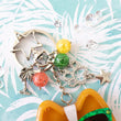Load image into Gallery viewer, Sunset Strip Corgi with Green Shades Liquid Shaker Charm