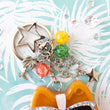 Load image into Gallery viewer, Sunset Strip Corgi with Silver Shades Liquid Shaker Charm
