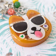 Load image into Gallery viewer, Sunset Strip Corgi with Silver Shades Liquid Shaker Charm