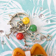 Load image into Gallery viewer, Sunset Strip Corgi with Gold Shades Liquid Shaker Charm
