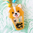 Load image into Gallery viewer, Boba Tea Corgi Liquid Shaker Charm