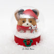 Load image into Gallery viewer, Santa Corgi with Mouse Ears and Mickey Snowman Snow Globe