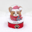 Load image into Gallery viewer, Santa Corgi with Wreath Snow Globe