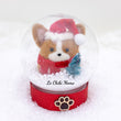 Load image into Gallery viewer, Santa Corgi with Tree Snow Globe