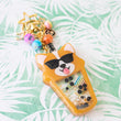 Load image into Gallery viewer, Boba Tea Corgi with Shades Liquid Shaker Charm