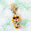 Load image into Gallery viewer, Boba Tea Corgi with Shades Liquid Shaker Charm