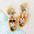 Load image into Gallery viewer, Boba Tea Corgi Liquid Shaker Charm