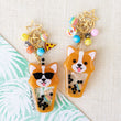 Load image into Gallery viewer, Boba Tea Corgi Liquid Shaker Charm