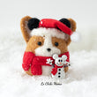 Load image into Gallery viewer, Santa Corgi with Mouse Ears and Mickey Snowman Snow Globe