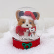 Load image into Gallery viewer, Santa Corgi with Mouse Ears and Mickey Snowman Snow Globe
