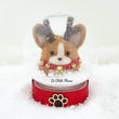 Load image into Gallery viewer, Rudolph Corgi with Jingle Bells Snow Globe