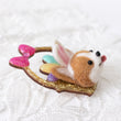 Load image into Gallery viewer, Easter Corgi Basket Brooches