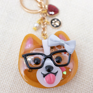 Nerdy Corgi Liquid Shaker Charms