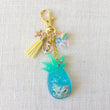Load image into Gallery viewer, Pineapple &quot;Under the Sea&quot; Charm Keychain [Glows in the Dark]
