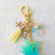 Load image into Gallery viewer, Pineapple &quot;Under the Sea&quot; Charm Keychain [Glows in the Dark]
