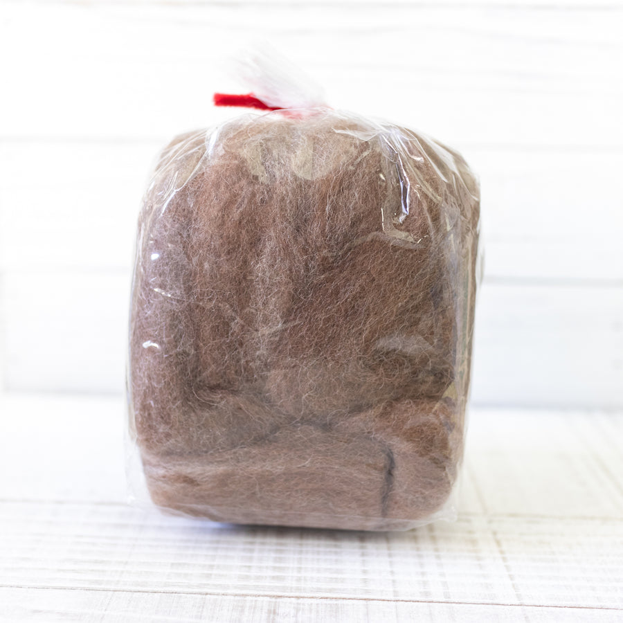 Hamanaka Natural Blend Wool Roving 40g - #804 Brown