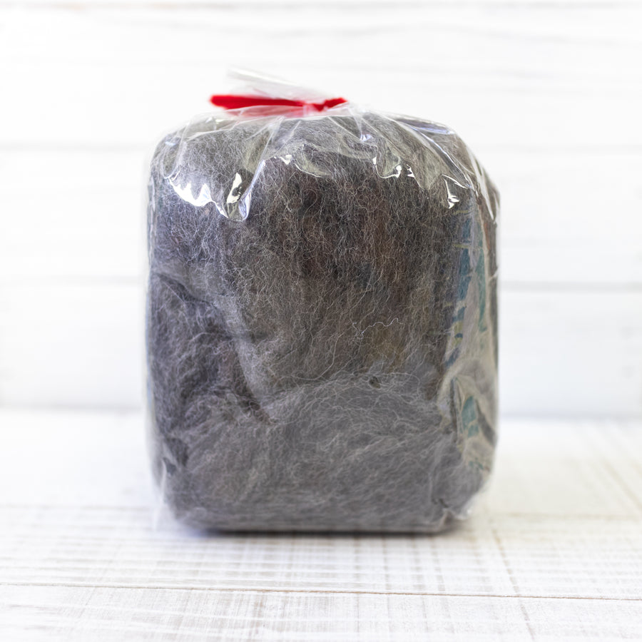 Hamanaka Natural Blend Wool Roving 40g - #806 Dark Grey