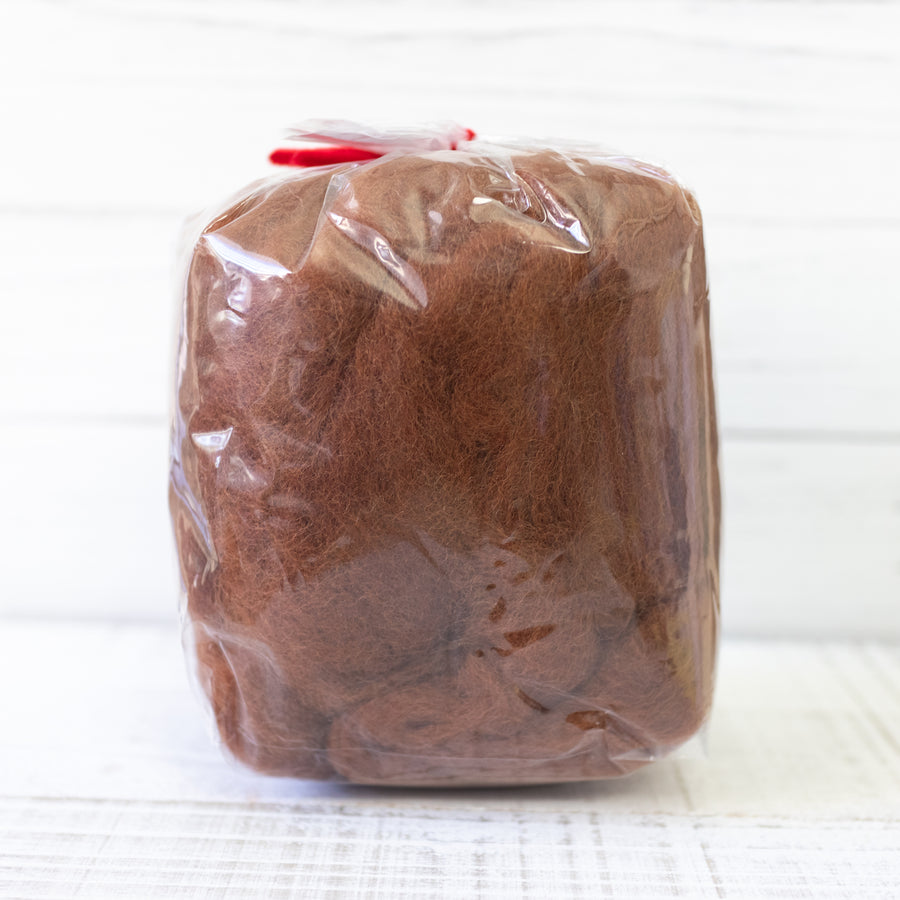 Hamanaka Natural Blend Wool Roving 40g - #809 Chocolate