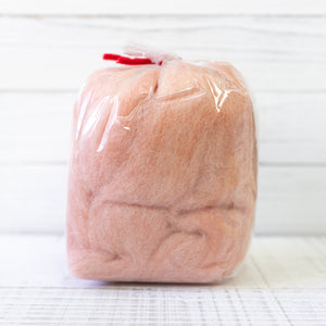 Hamanaka Natural Blend Wool Roving 40g - #814 Pink