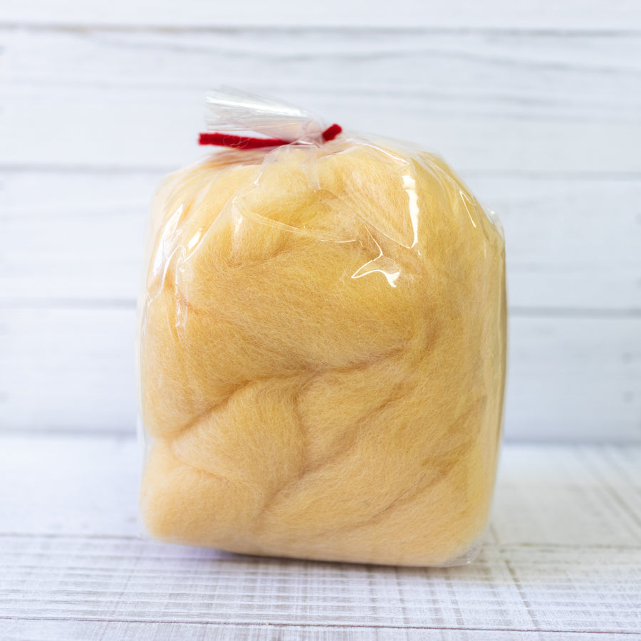 Hamanaka Natural Blend Wool Roving 40g - #821 Buttercream
