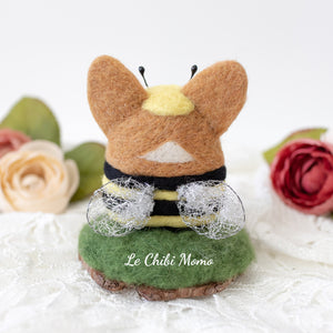 Valentine Corgi Bee "BE MINE" on Stand