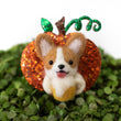 Load image into Gallery viewer, Fall Corgi with Mug [Oktoberfest] Pumpkin Brooch
