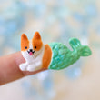 Load image into Gallery viewer, Paw &quot;Mercorgi&quot; Liquid Shaker Charm Keychain [Glows in the Dark]
