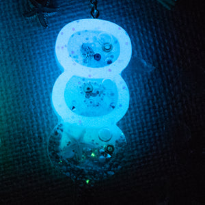 Dango Liquid Shaker Charm Keychain [Glows in the Dark]