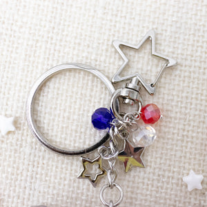 Pawtriotic Sable Corgi USA Charm Keychain